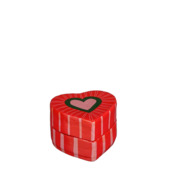 Franca opbergdoos hart rood - l10xb10xh7cm