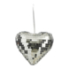 Ornament hart disco zilver