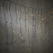 Luca Lightning lichtgordijn pegelvormig klassiek wit LED verlichting 7.1 m inclusief timer