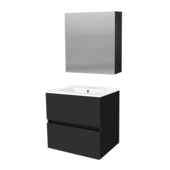 Atlantic by Allibert badkamermeubelset Donna - mat zwart - 60 cm