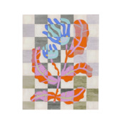 Muurdecoratie rood FSC 100% - l40xb50xh3cm