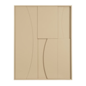 Muurdecoratie beige FSC 100% - l70xb90xh2,5cm