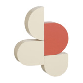 Muurdecoratie wit FSC 100% - l25,5xb33,5xh6cm