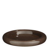 Decoratie bord donker bruin - h4,5xd35cm