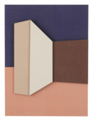 Muurdecoratie blauw - l30xb2xh40cm