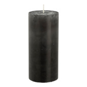 Pilaar kaars stearine zwart - h15xd6,8cm