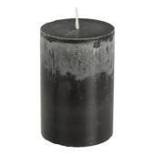Pilaar kaars stearine zwart - h10xd6,8cm