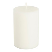 Pilaar kaars stearine wit - h10xd6,8cm