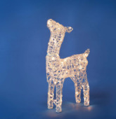 Christmas Goods kerstdecoratie rendier acryl figuur LED verlichting 39x60cm