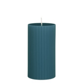 Pilaar kaars paraffine blauw - h13xd7cm