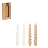 Twist dinerkaars wit l.bruin 4 stuks