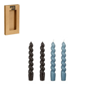 Twist dinerkaars blauw zwart 4 stuks