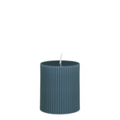 Pilaar kaars paraffine blauw - h8xd7cm