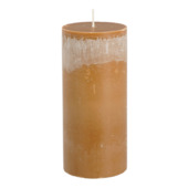 Pilaar kaars stearine bruin - h15xd6,8cm