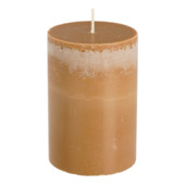 Pilaar kaars stearine bruin - h10xd6,8cm