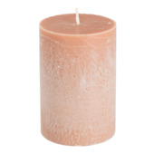 Pilaar kaars stearine roze - h10xd6,8cm