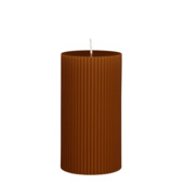 Pilaar kaars bruin - h13xd7cm