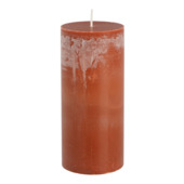 Pilaar kaars terra- h15xd6,8cm