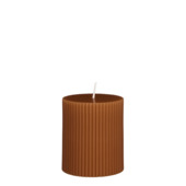Pilaar kaars donker bruin - h8xd7cm