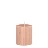 Pilaar kaars licht roze - h8xd7cm