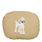 Sierkussen ovaal poedel beige - l45xb35xh10cm