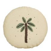 Sierkussen palmboom rond groen - h10xd40cm