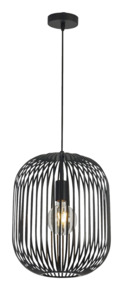 KARWEI hanglamp Charly zwart ø30x38cm