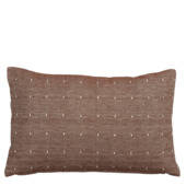 Sierkussen stip donker bruin - l55xb35xh10cm