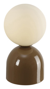 KARWEI tafellamp Olaf bruin ø12,5x28cm