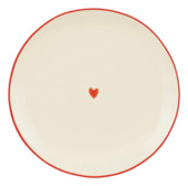 Bord donker rood - h2xd20cm