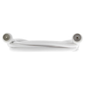 Q-Link coax kabel stekker recht 1.5 meter wit kabelkeur