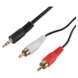 Q-Link tulp kabel 1STE/2RCA male-male 5 meter rood/wit