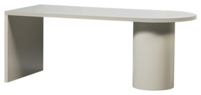 WOOOD eettafel Livia ovaal warm grijs