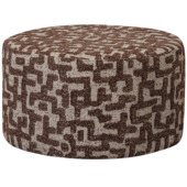 WOOOD poef Amy bruin dessin geweven stof