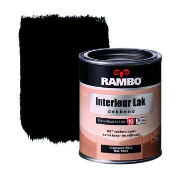 Rambo interieurlak zijdeglans diepzwart dekkend 750 ml