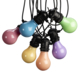 Konstsmide feestverlichting lichtsnoer pastel soft multicolor 10 LED lampen 5 m