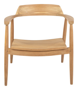 KARWEI fauteuil Kennedy naturel bruin teak hout met armleuning