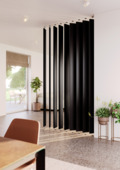 Roomdivider lamel recht zwart 15x240cm 1 stuk