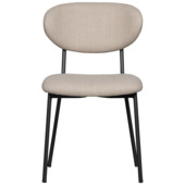 WOOOD eetkamerstoel Kjeld naturel geweven polyester stof