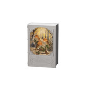 Waterspinner boek met roodborstjes met ledverlichting