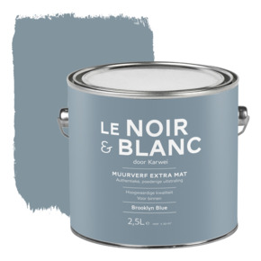 Le Noir & Blanc muurverf extra mat Brooklyn Blue 2,5 liter