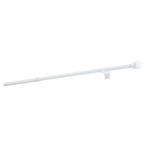 Uitschuifbare caferod wit complete set 160-305 cm