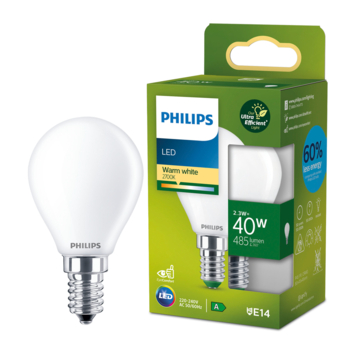 Philips Ultra Efficient Led E14 Kogel 2W 2700K Karwei