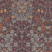 Vliesbehang William Morris at Home Blackthorn Paars (dessin 124249)