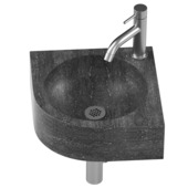 Atlantic fonteinset Wes hoekmodel zwart