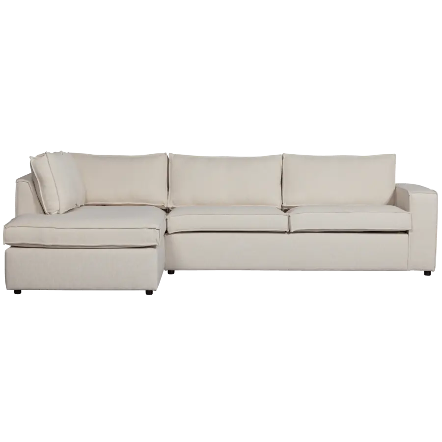 WOOOD hoekbank Thomas zand met verlenging links