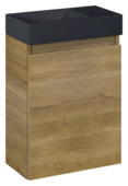Atlantic Toiletmeubel Imani natuur eik met zwarte wastafel