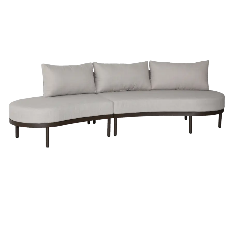 Loungeset Philou bruin metaal