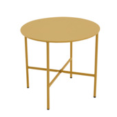 KARWEI bijzettafel Chris geel metaal ø 50 cm