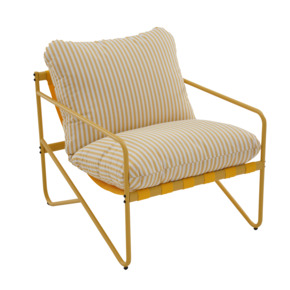 Tuinstoel Jasmijn oker geel metaal